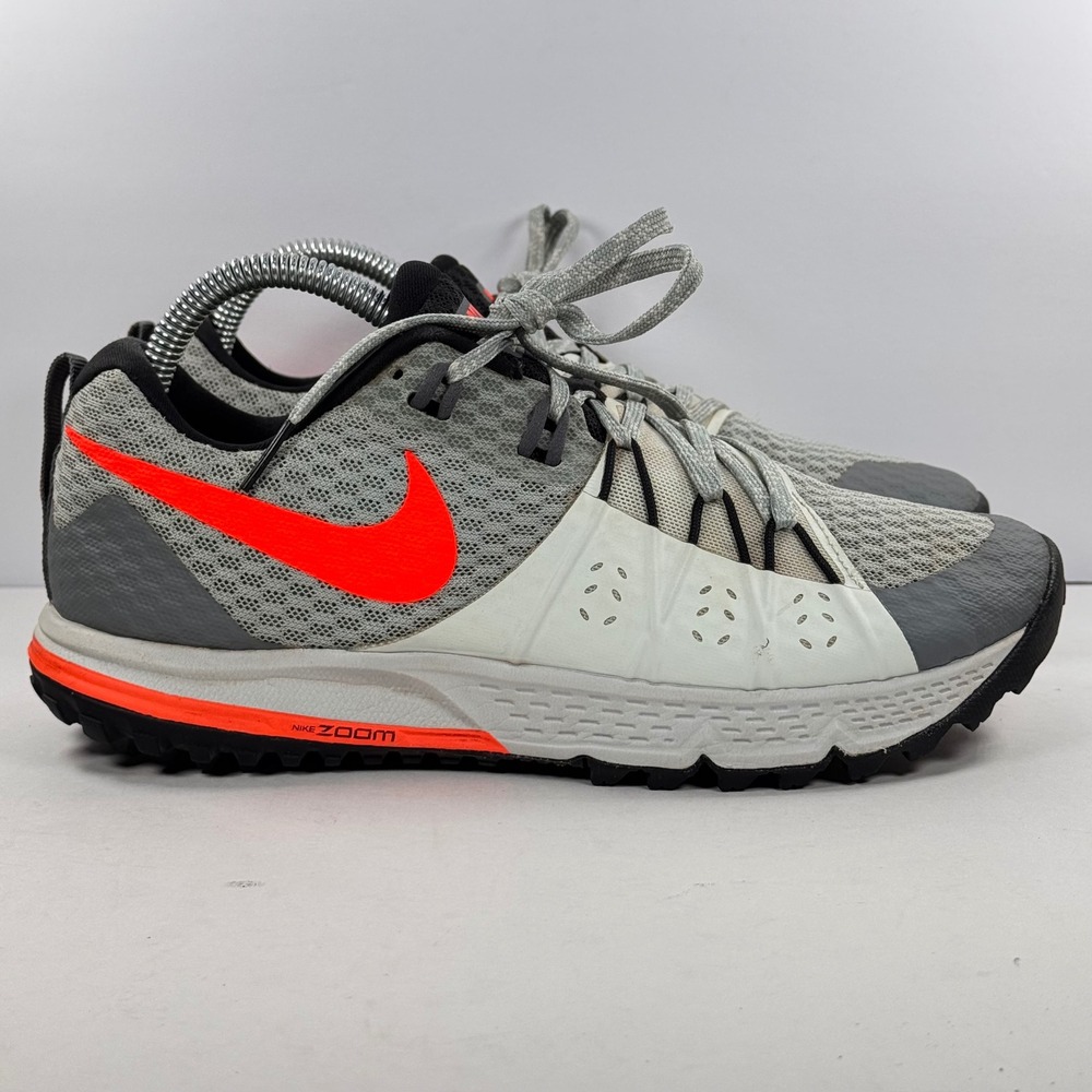 Nike Air Zoom Wildhorse 4 Trail Running Shoes Wolf Grey Crimson Women's size 8.5